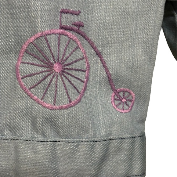 Billy The Kid Embroidered Jean Jacket Youth Size L Snap Closure Western Studded - Picture 10 of 16